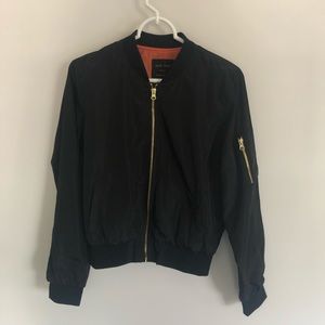 Love Tree Black Bomber Jacket